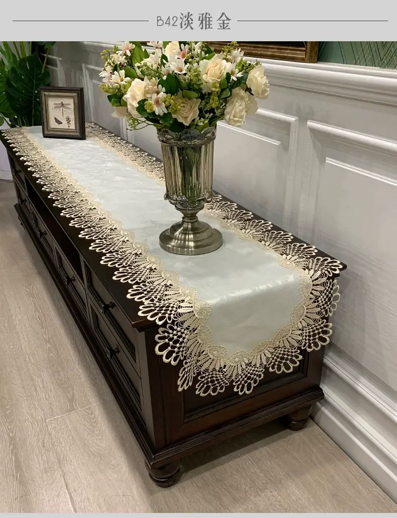 Cross-Border Korean Lace Tablecloth for Coffee Table — feature 12