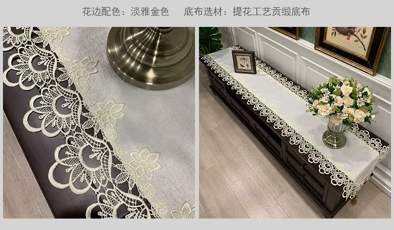 Cross-Border Korean Lace Tablecloth for Coffee Table — feature 21