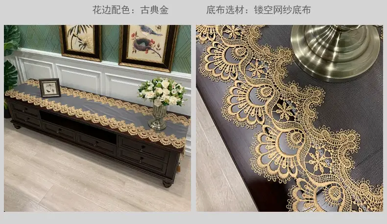Cross-Border Korean Lace Tablecloth for Coffee Table — feature 7