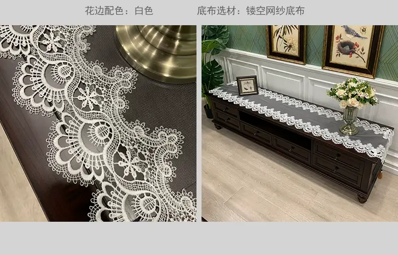 Cross-Border Korean Lace Tablecloth for Coffee Table — feature 9