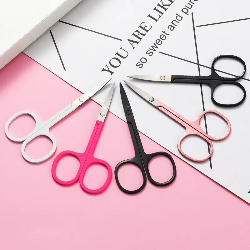 Rose Gold Eyebrow Trimmer Scissors 3cm High - Image 10