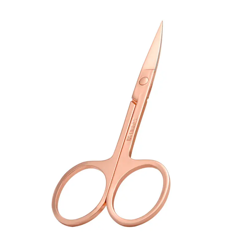 Rose Gold Eyebrow Trimmer Scissors 3cm High - Image 12