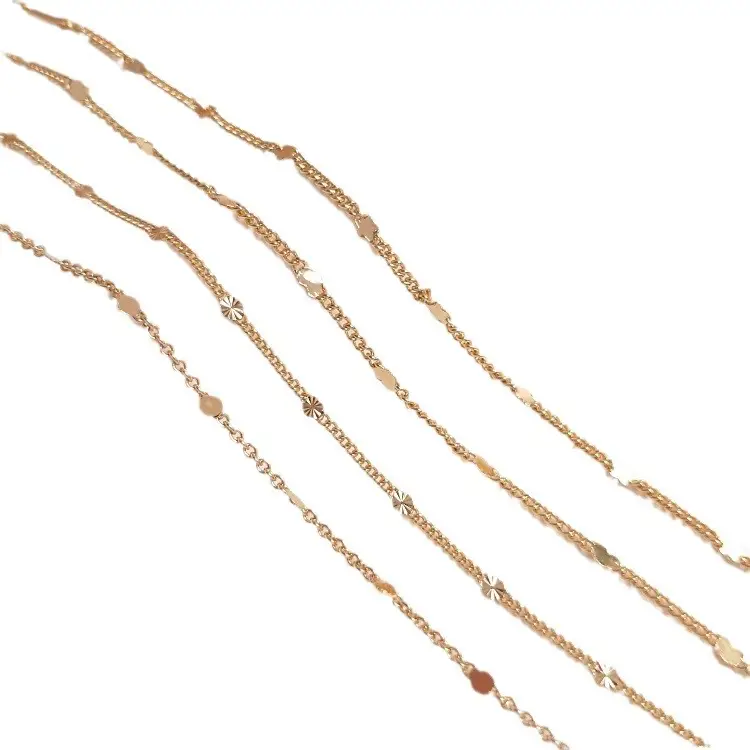 14k Gold Heart Sunflower Chain Necklace Set - Image 8