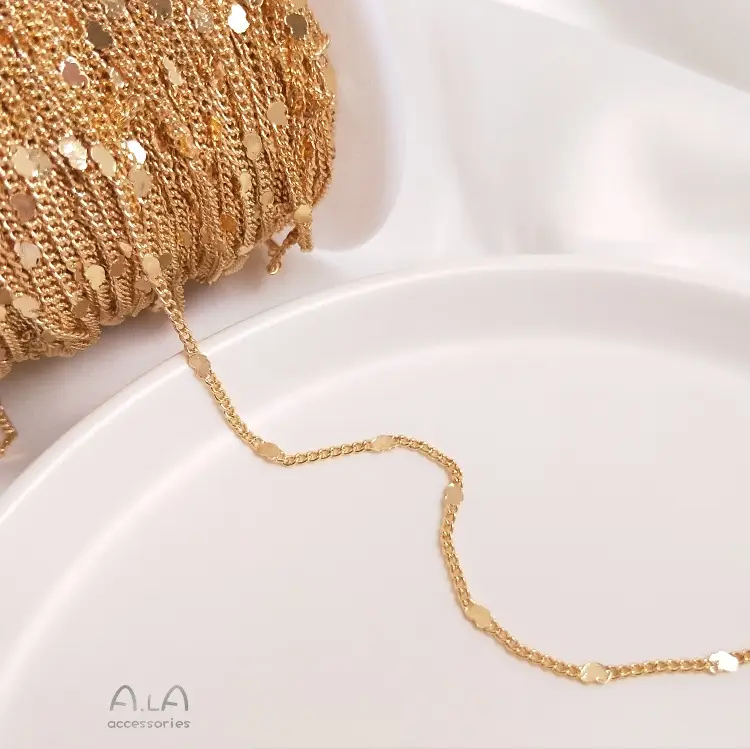 14k Gold Heart Sunflower Chain Necklace Set — feature 10