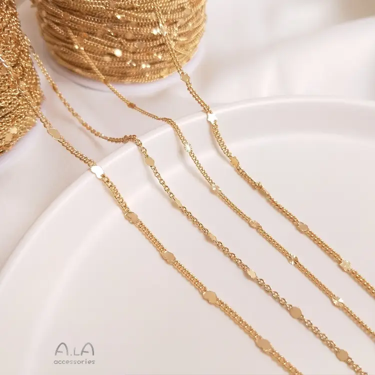 14k Gold Heart Sunflower Chain Necklace Set — feature 5