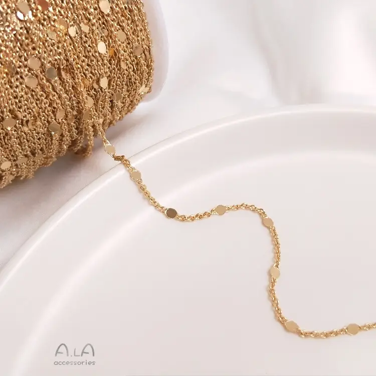 14k Gold Heart Sunflower Chain Necklace Set — feature 8