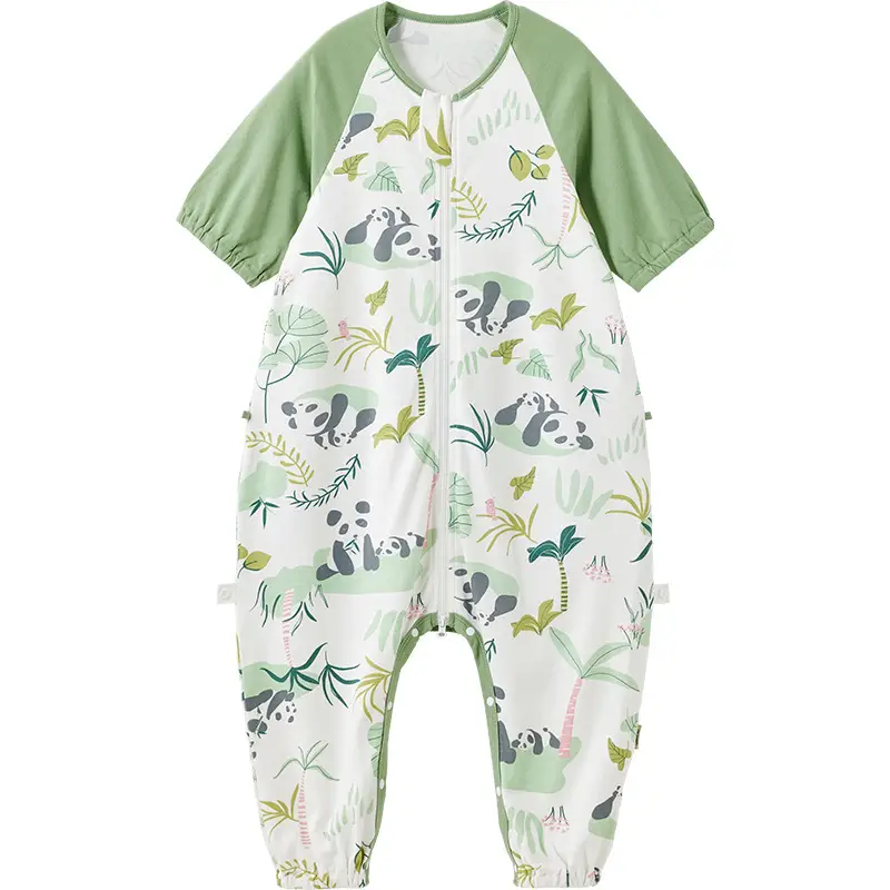 Wilberbu Infant Pure Cotton Sleeping Bag Type a Summer Baby Anti-Jump Thin - Image 10