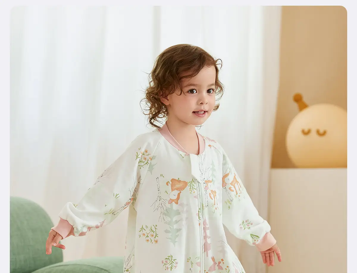 Wilberbu Infant Pure Cotton Sleeping Bag Type a Summer Baby Anti-Jump Thin — feature 18