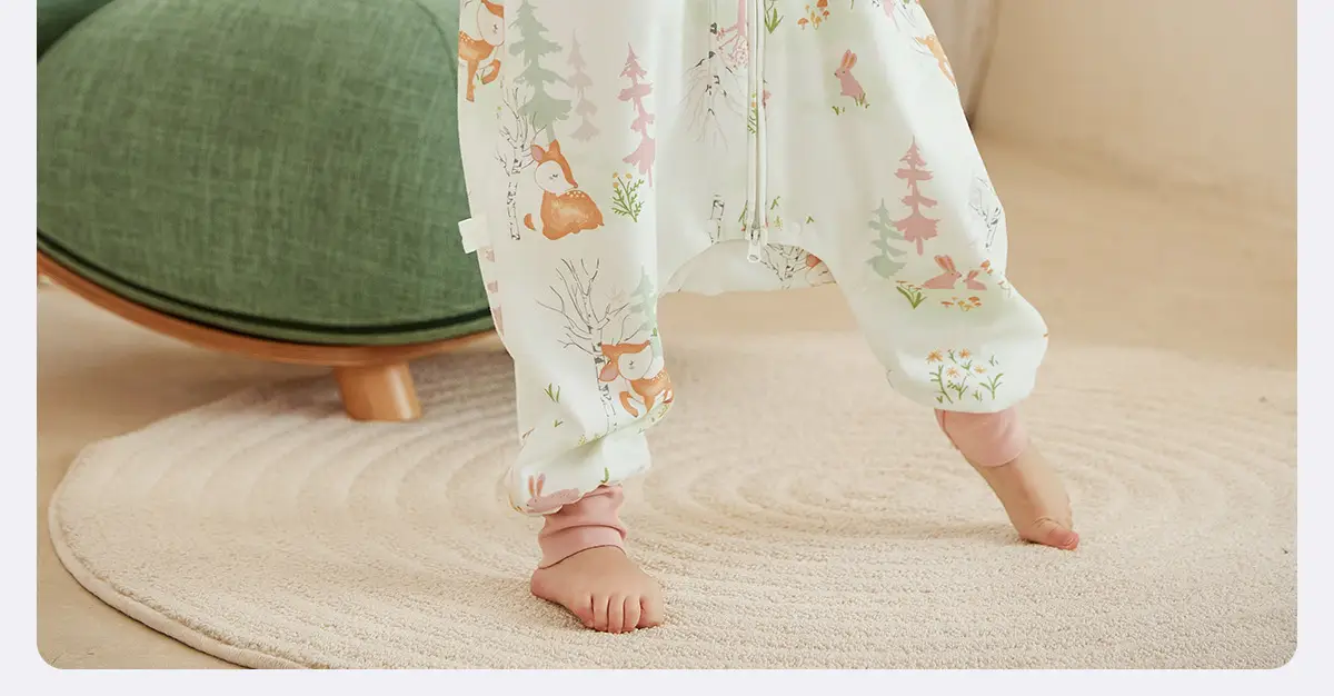 Wilberbu Infant Pure Cotton Sleeping Bag Type a Summer Baby Anti-Jump Thin — feature 19