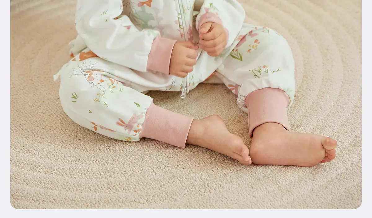 Wilberbu Infant Pure Cotton Sleeping Bag Type a Summer Baby Anti-Jump Thin — feature 21