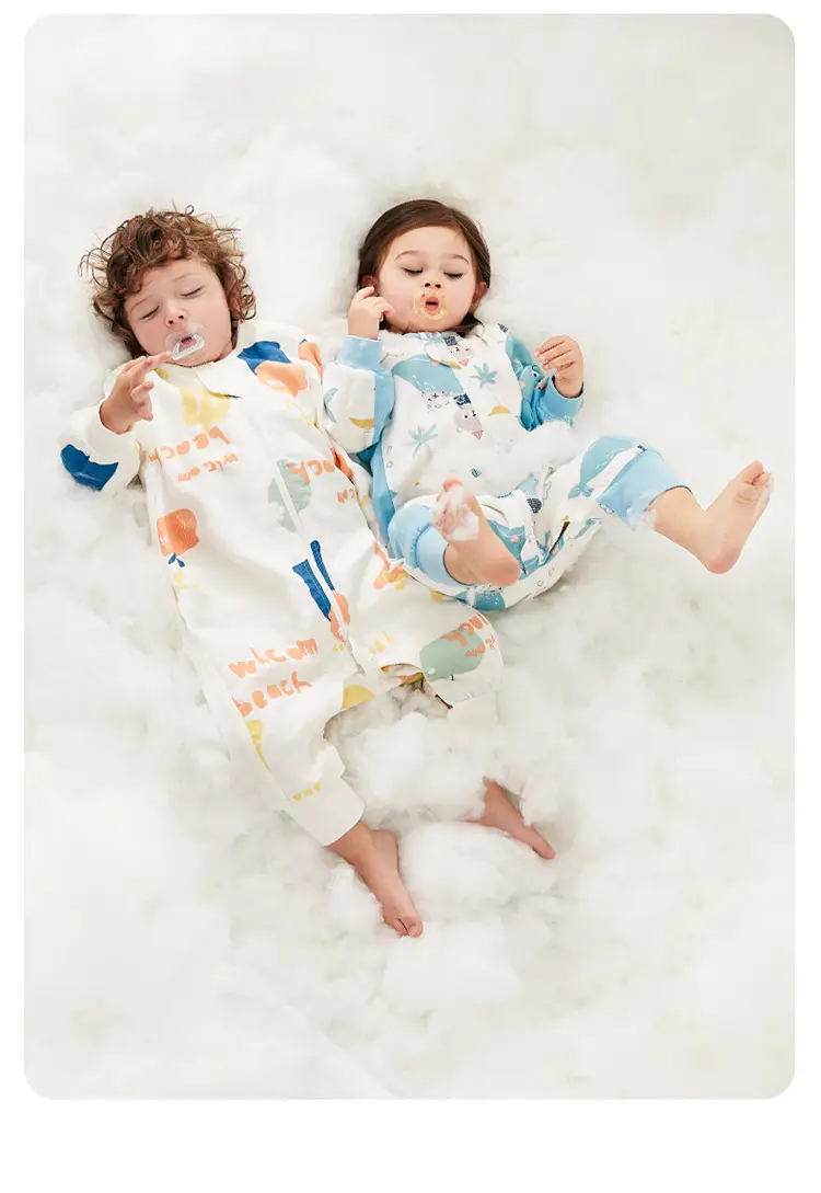 Wilberbu Infant Pure Cotton Sleeping Bag Type a Summer Baby Anti-Jump Thin — feature 28
