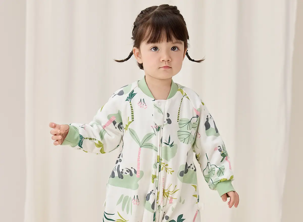 Wilberbu Infant Pure Cotton Sleeping Bag Type a Summer Baby Anti-Jump Thin — feature 3