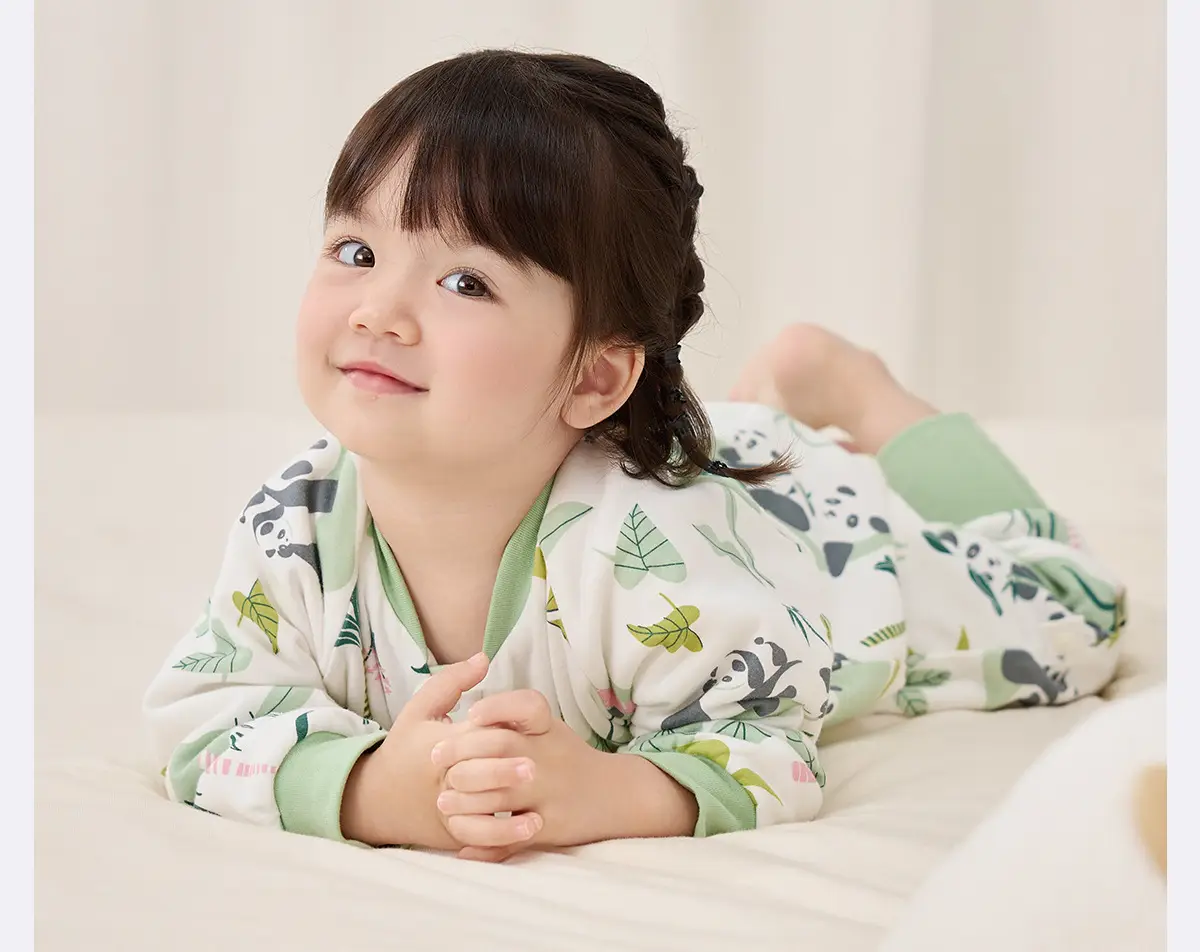 Wilberbu Infant Pure Cotton Sleeping Bag Type a Summer Baby Anti-Jump Thin — feature 8