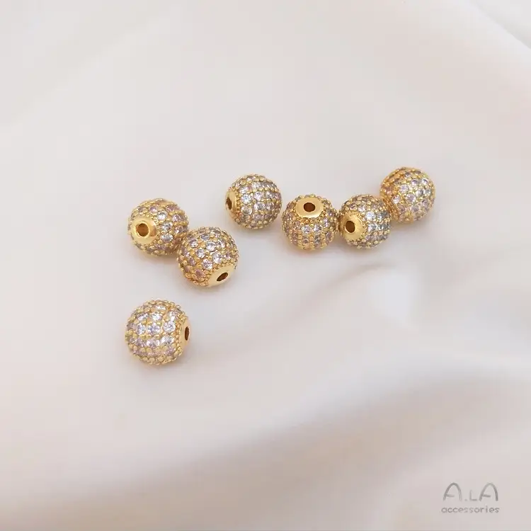 14K Gold Zircon Ball Beads for Jewelry Making — feature 5