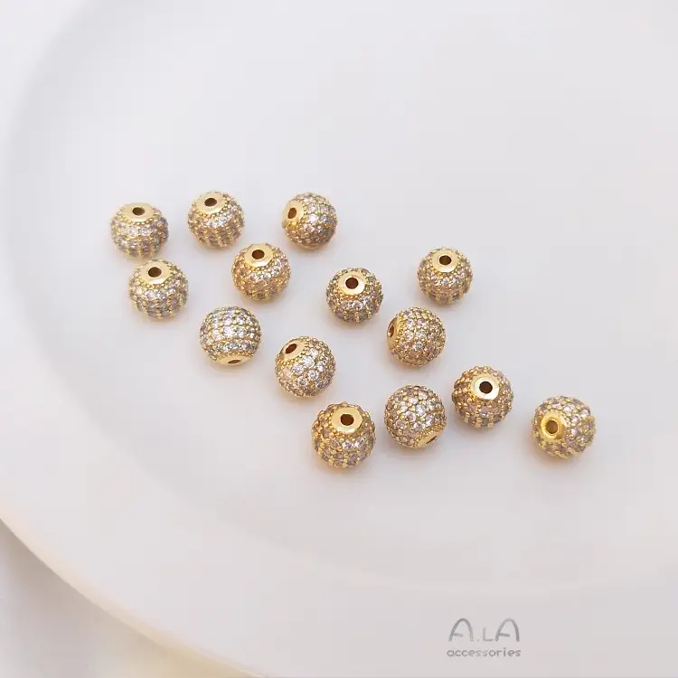 14K Gold Zircon Ball Beads for Jewelry Making — feature 7