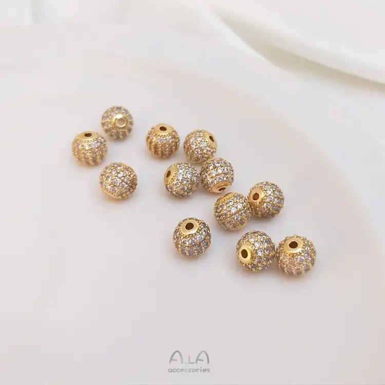 14K Gold Zircon Ball Beads for Jewelry Making — feature 9