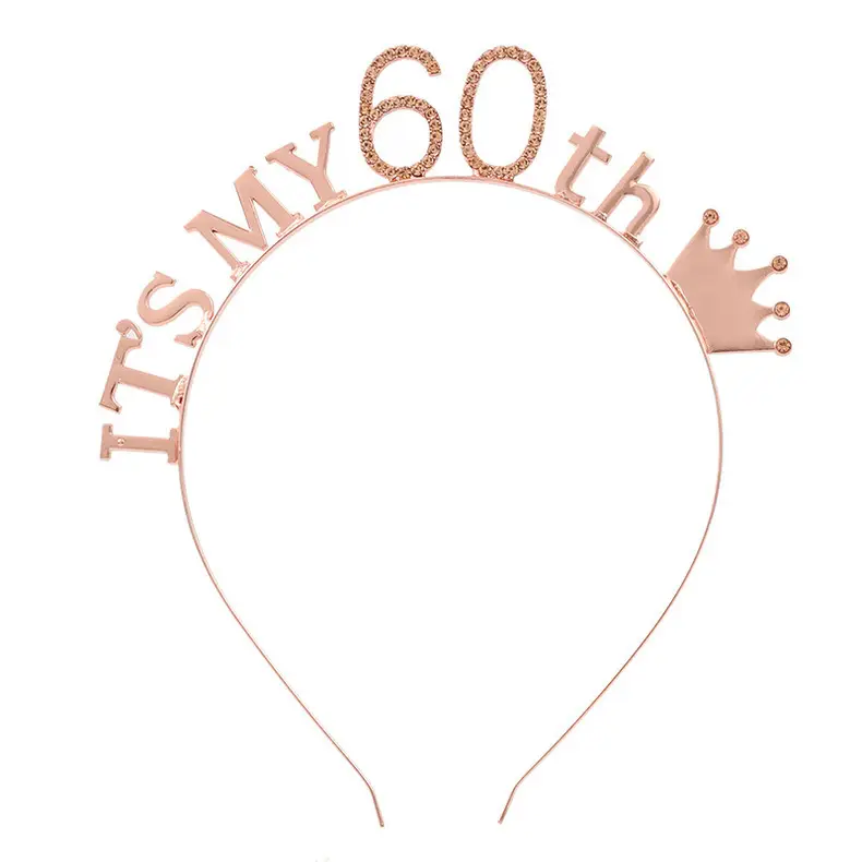 Rose Gold 18th Birthday Crown Headband for Girls — feature 41