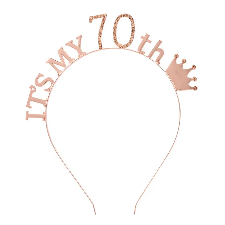 Rose Gold 18th Birthday Crown Headband for Girls — feature 42