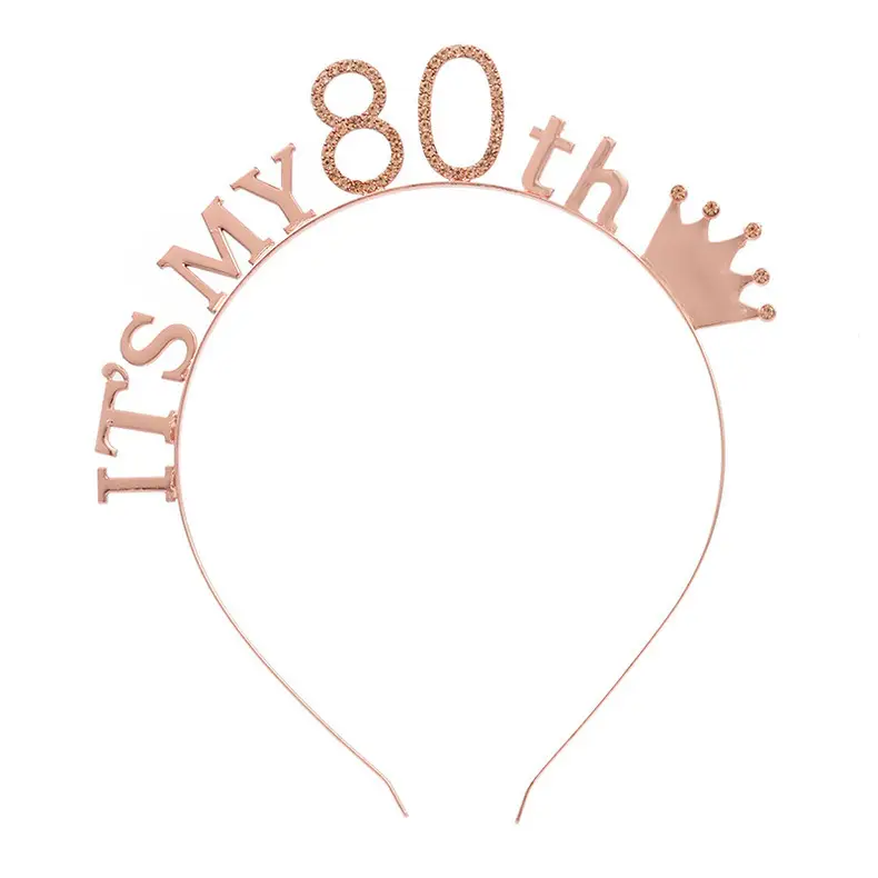 Rose Gold 18th Birthday Crown Headband for Girls — feature 43