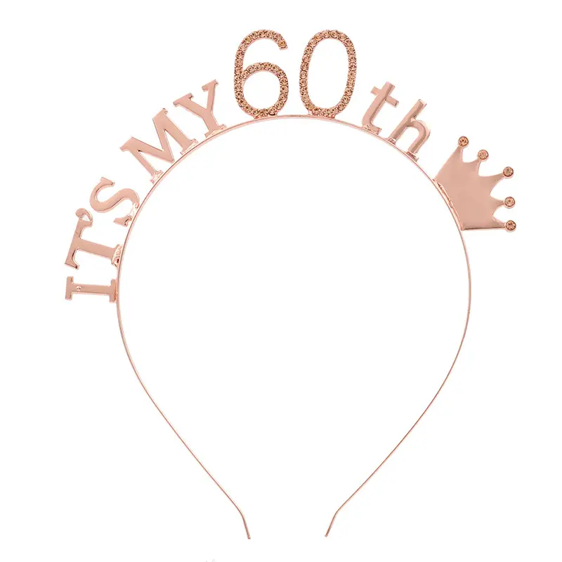 Rose Gold 18th Birthday Crown Headband for Girls - Image 8