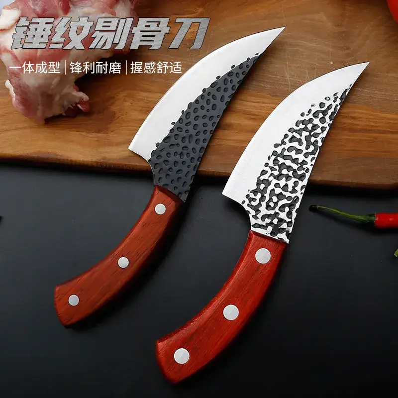 Forging Bone Cutting Knife with Hammer Pattern - Image 6