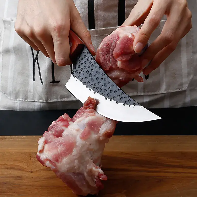 Forging Bone Cutting Knife with Hammer Pattern - Image 7