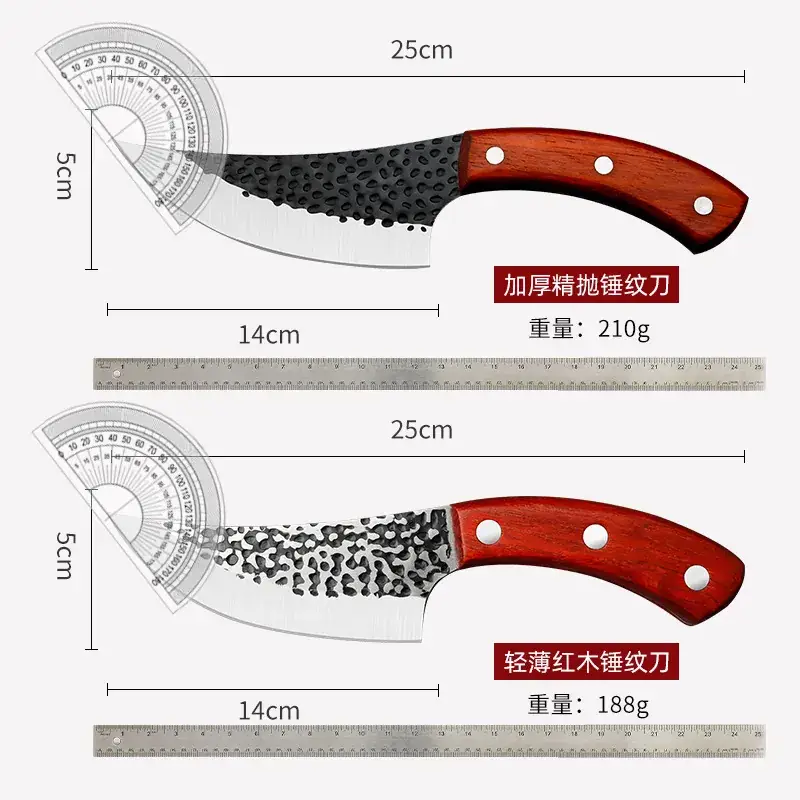 Forging Bone Cutting Knife with Hammer Pattern - Image 8