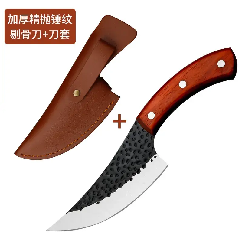 Forging Bone Cutting Knife with Hammer Pattern - Image 2