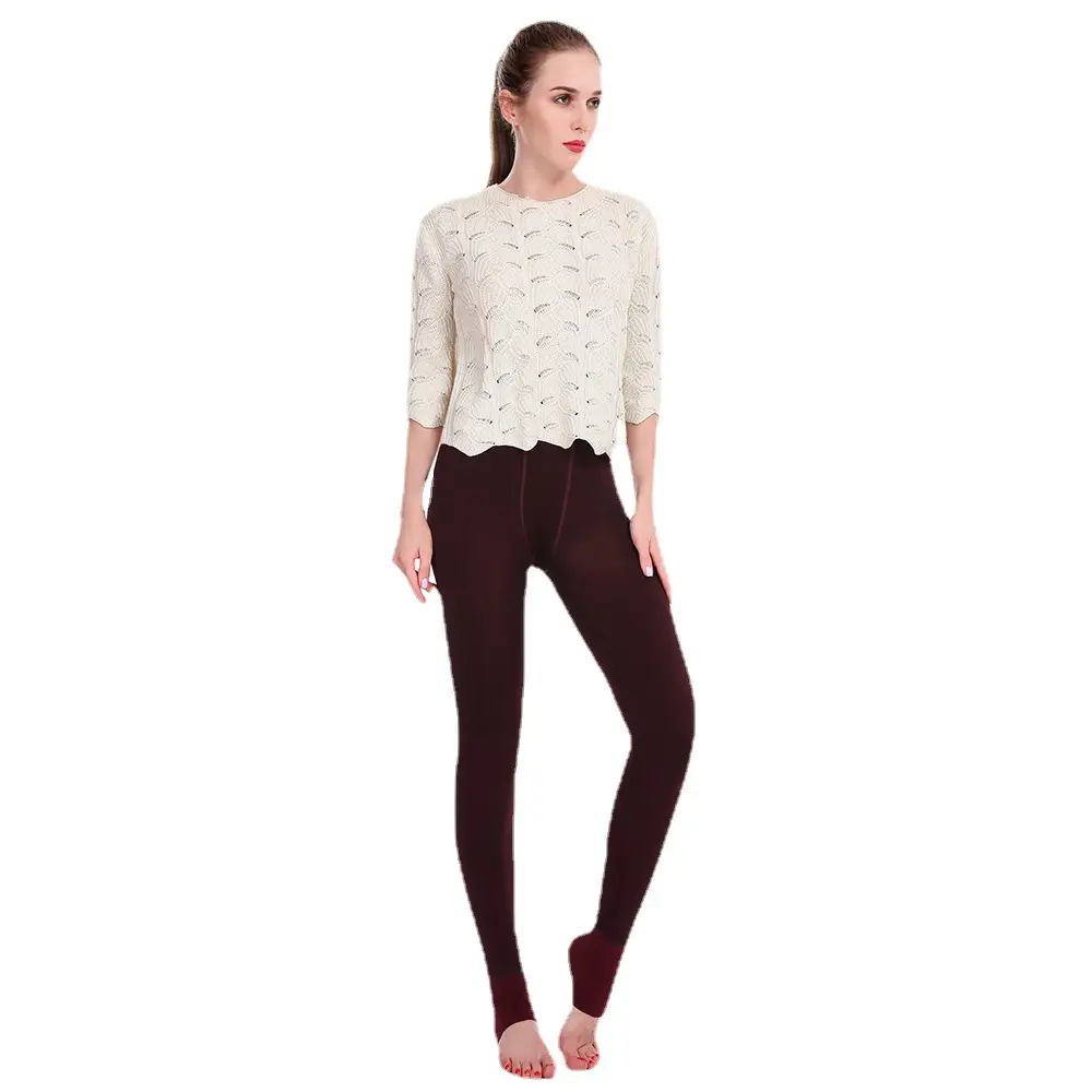 Fleece Lined Thick Pearl Velvet Leggings Winter Warm Pants - Image 12