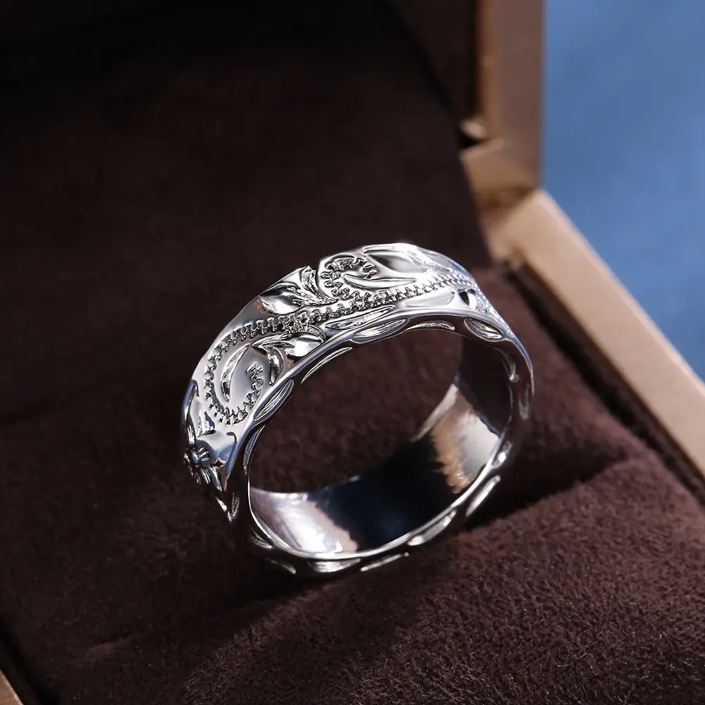 Silver Gold Engraved Travel Commemorative Ring for Women — feature 8