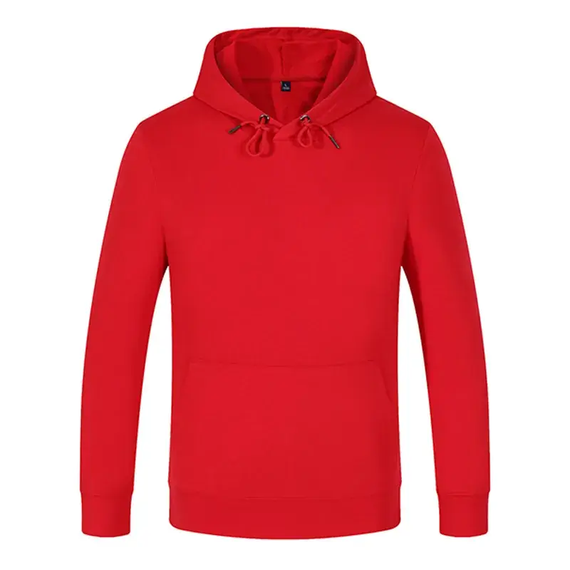 Pink Long Sleeve Hooded Sweatshirt for Men - Image 2