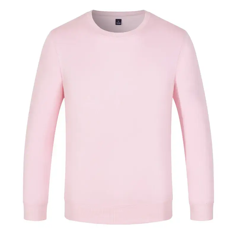 Pink Long Sleeve Hooded Sweatshirt for Men - Image 9
