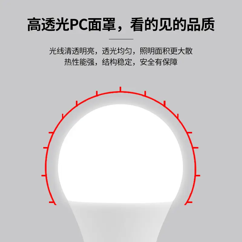 3W E27 Bulb White 50mm LED Light