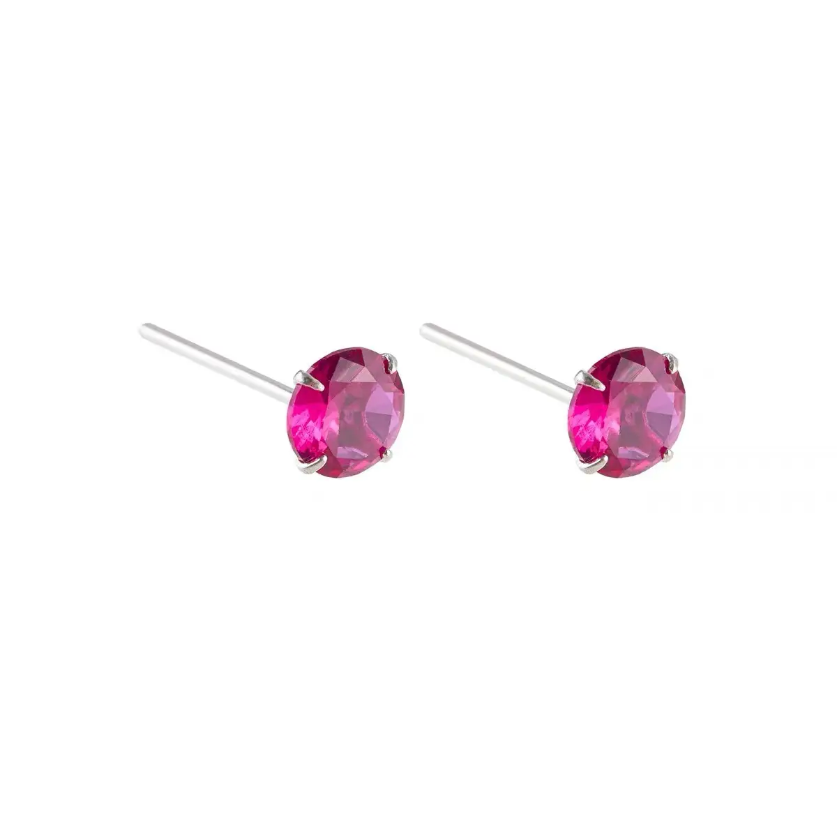 Sterling Silver Four Claw Luminous Earrings for Women
