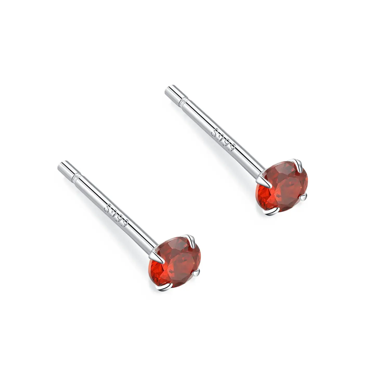 Sterling Silver Four Claw Luminous Earrings for Women