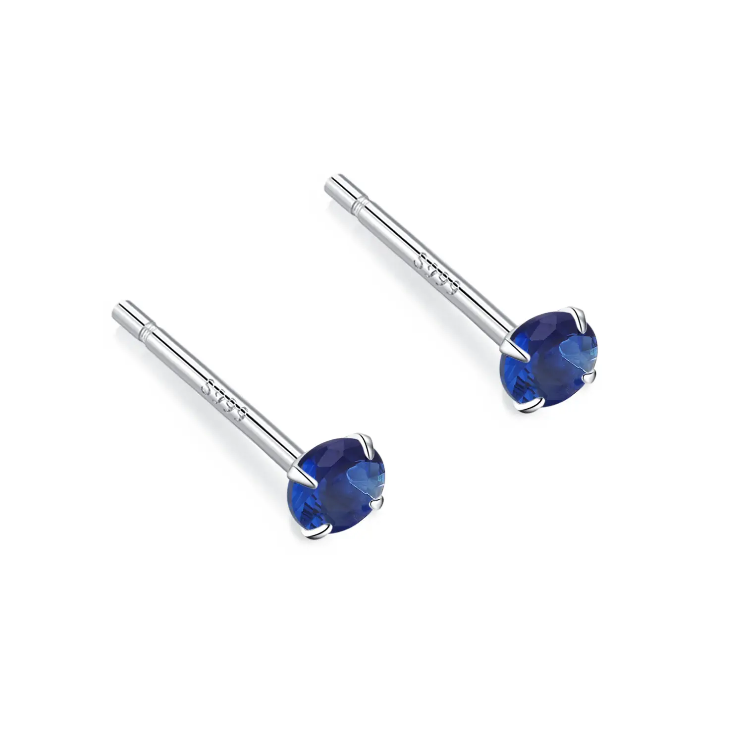 Sterling Silver Four Claw Luminous Earrings for Women