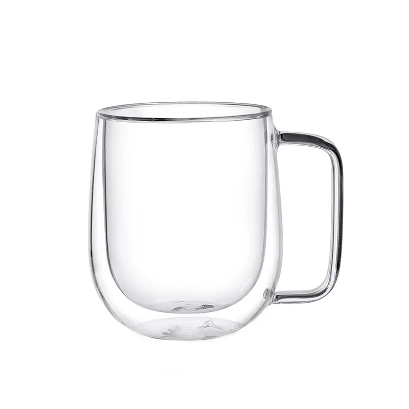 High Borosilicate Glass Coffee Cup with Handle - Image 13
