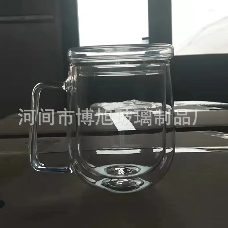 High Borosilicate Glass Coffee Cup with Handle - Image 3