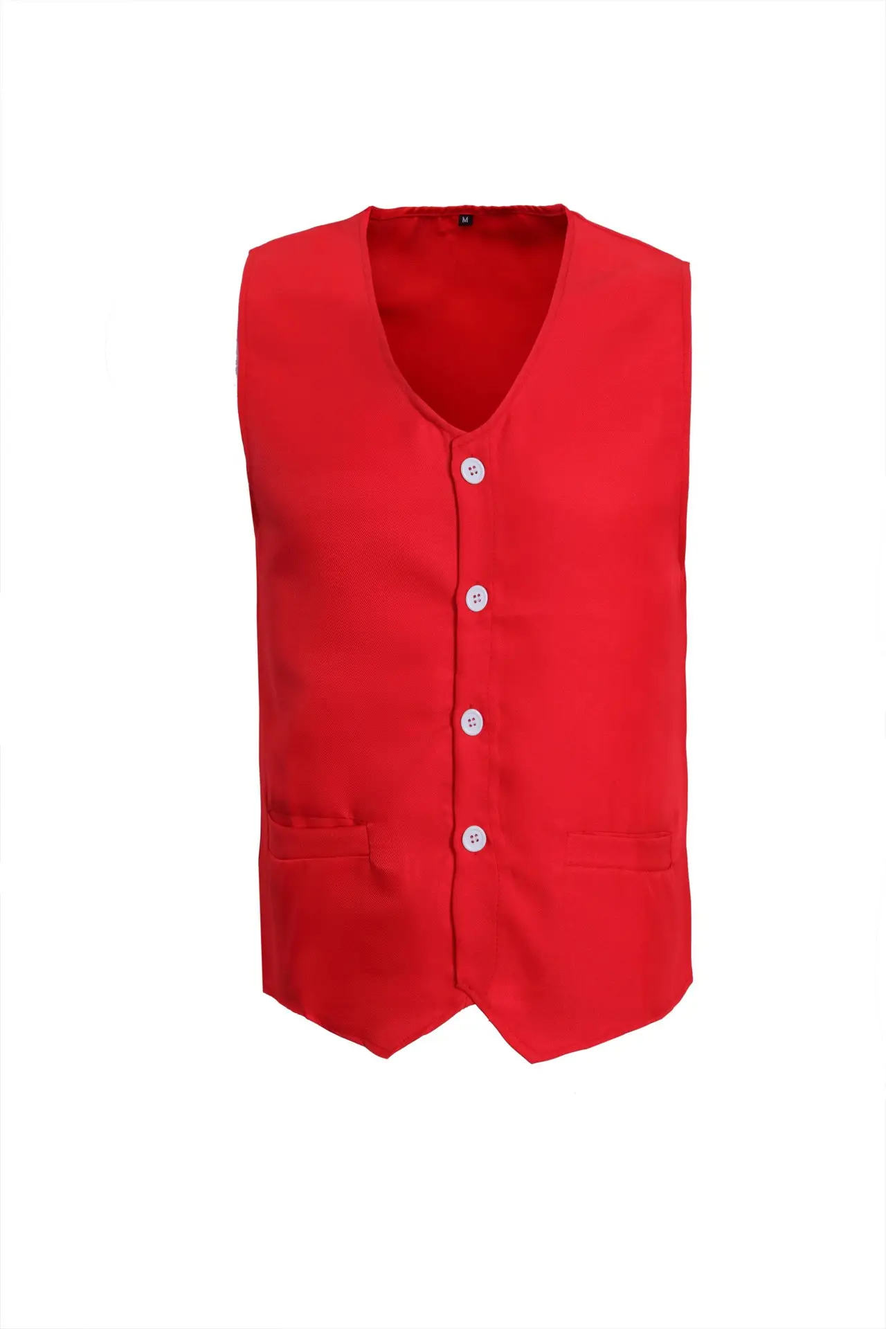 Men's White Button Front Vest Casual Wear - Image 2