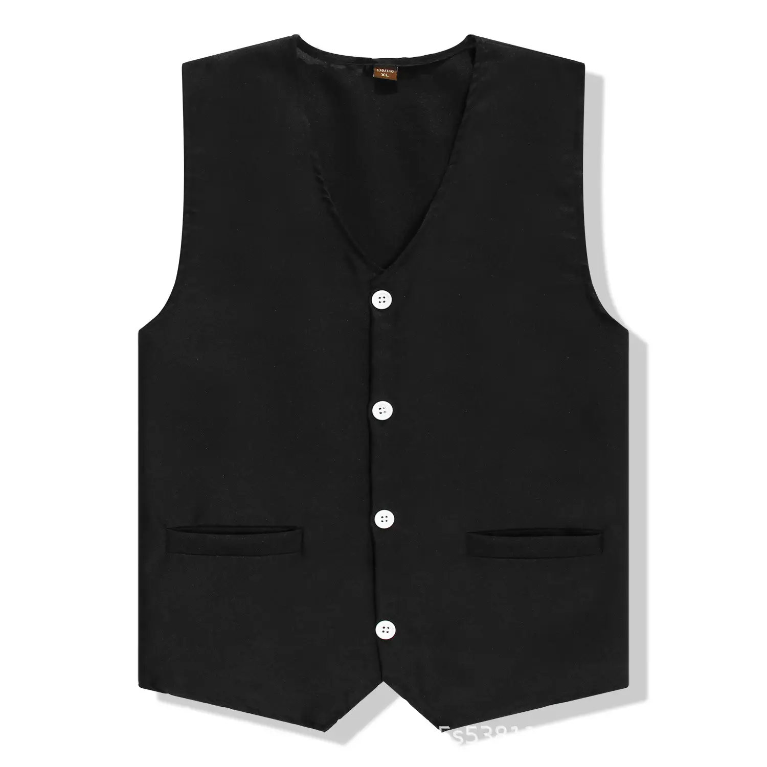 Men's White Button Front Vest Casual Wear - Image 3