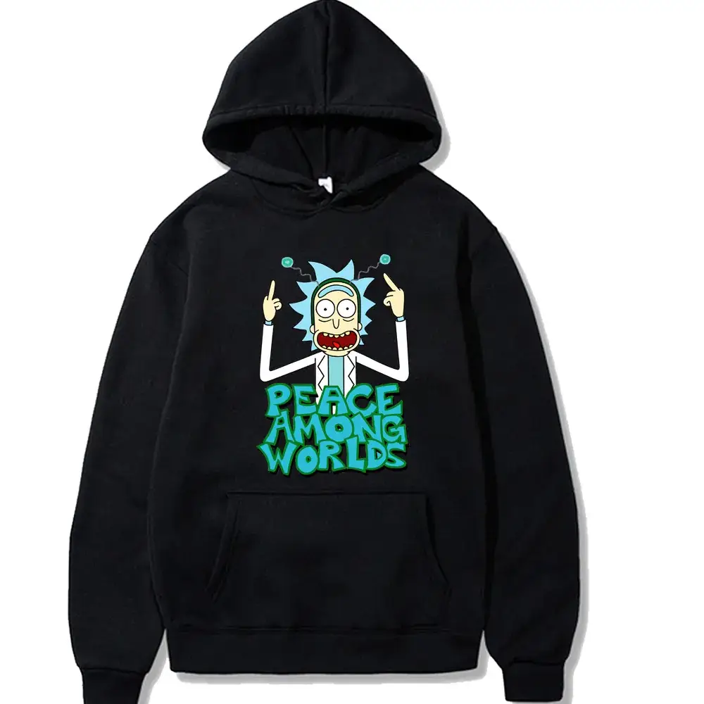 Rick and Morty Hooded Sweatshirt White Men - Image 20