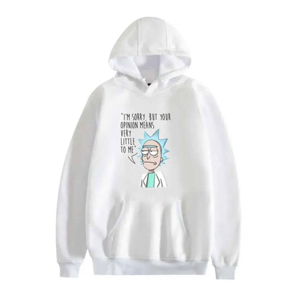 Rick and Morty Hooded Sweatshirt White Men - Image 24