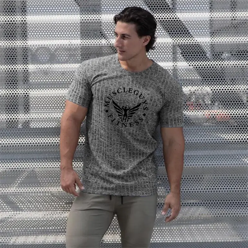 Men Black Muscle Gym Slim Fit T-Shirt - Image 7