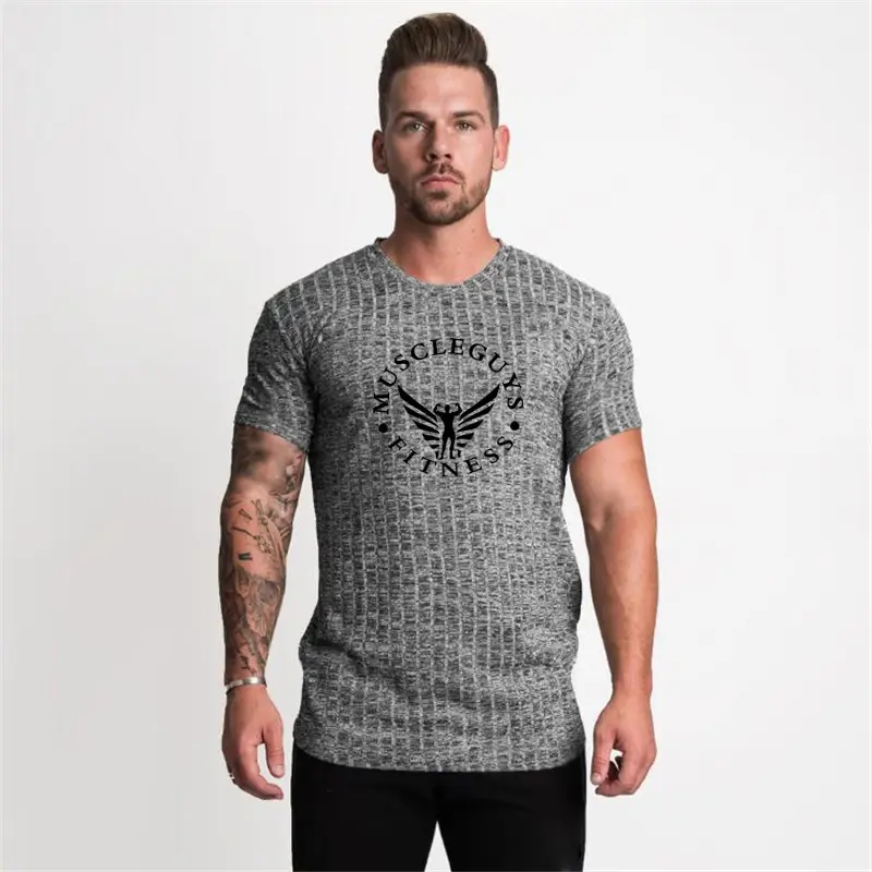 Men Black Muscle Gym Slim Fit T-Shirt - Image 8