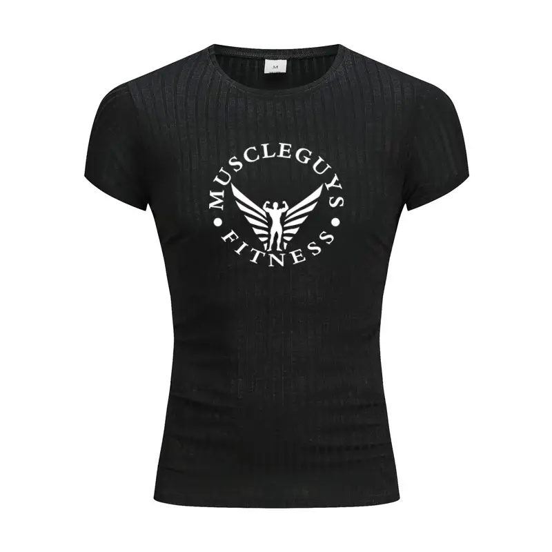 Men Black Muscle Gym Slim Fit T-Shirt - Image 4
