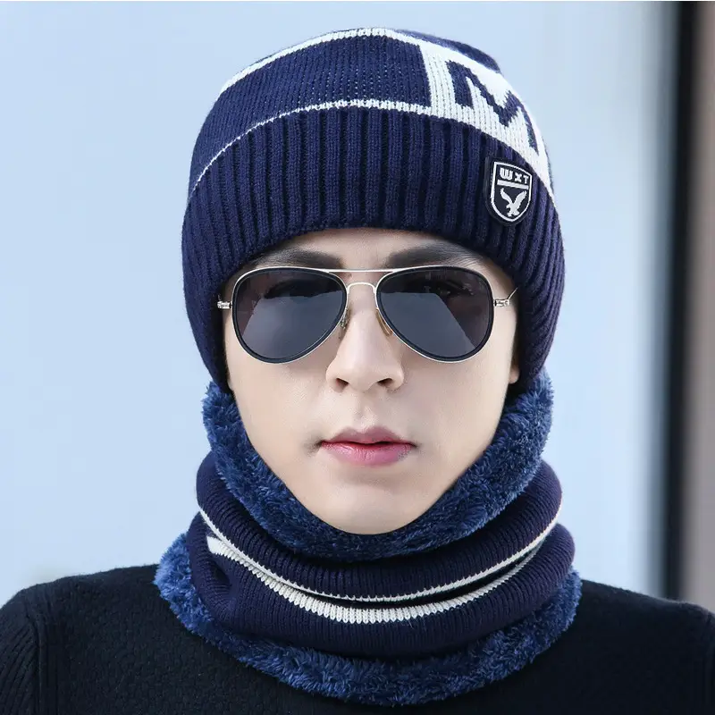 Men's Winter Warm Wool Beanie with Fleece Lining - Image 9