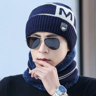 Men's Winter Warm Wool Beanie with Fleece Lining - Image 3