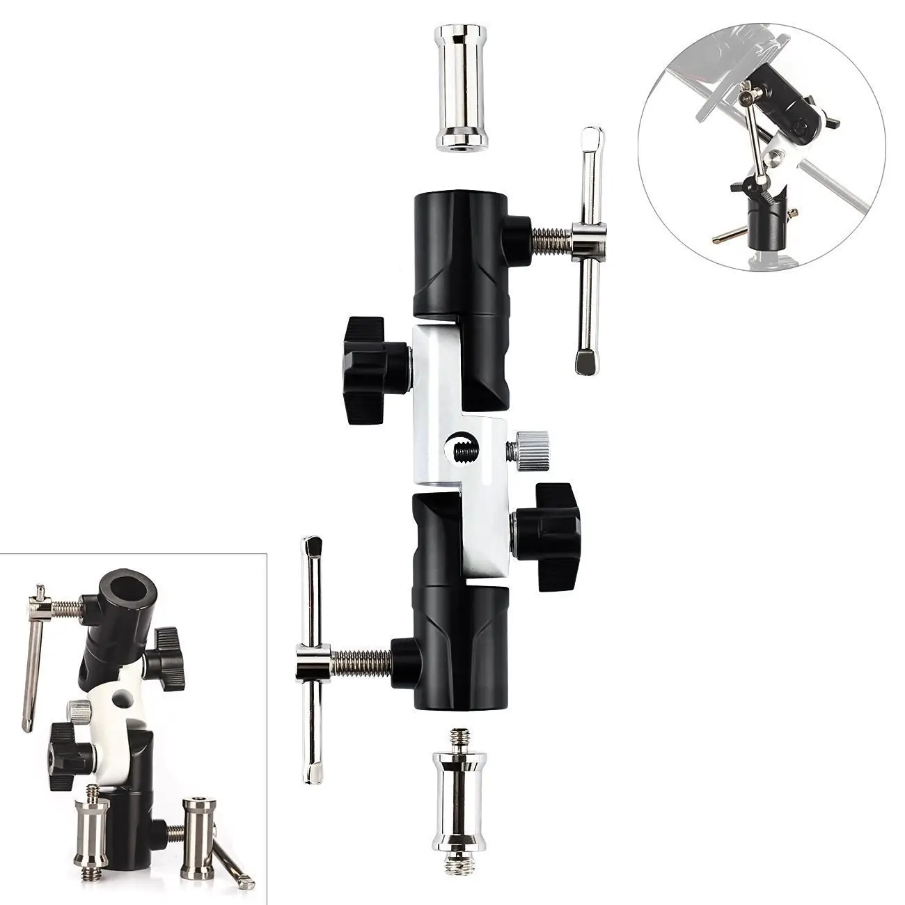 Tripod Camera Dither Umbrella H Bracket 3-Section Lamp Holder — feature 13