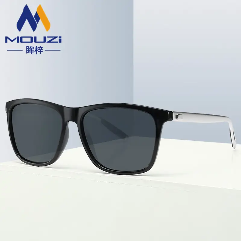 Women Polarized Sunglasses Black Blue Mirror - Image 9