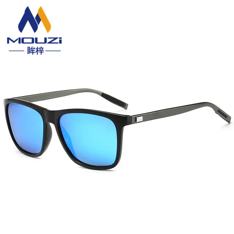 Women Polarized Sunglasses Black Blue Mirror - Image 10